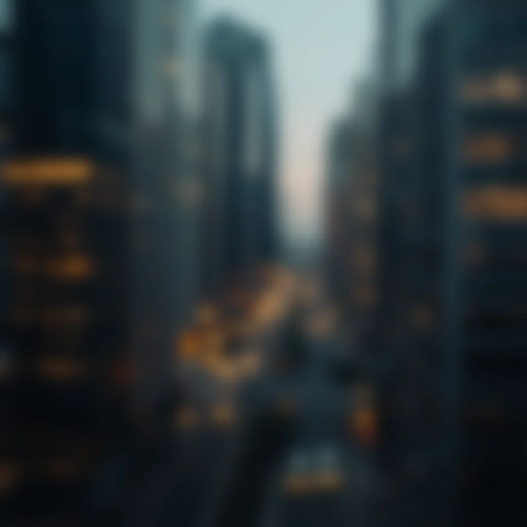 Softly blurred cinematic office interior